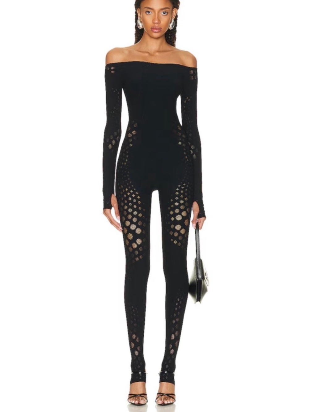 Wolford illusion dot mesh jumpsuit